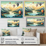 High In The Skies Hot Air Ballon - Hot Air Balloon Canvas Wall Art