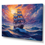 Ship Sailing The High Seas - Boat Canvas Wall Art