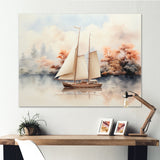 Minimalism Sailing Boat Solitude I - Boat Canvas Wall Art