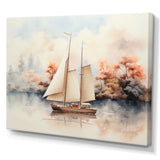 Minimalism Sailing Boat Solitude I - Boat Canvas Wall Art