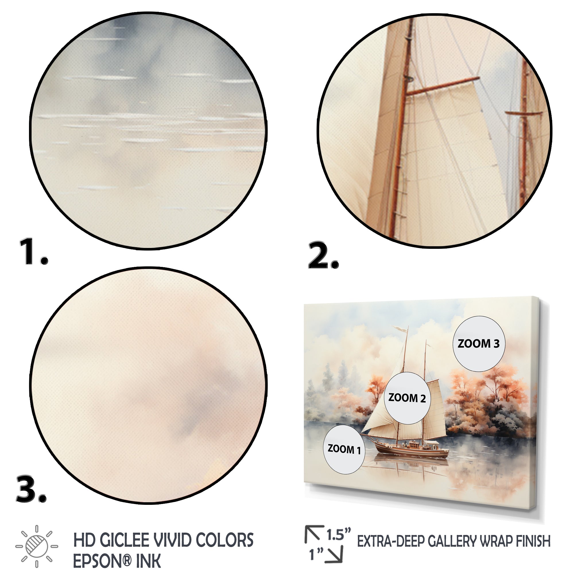 Minimalism Sailing Boat Solitude I - Boat Canvas Wall Art