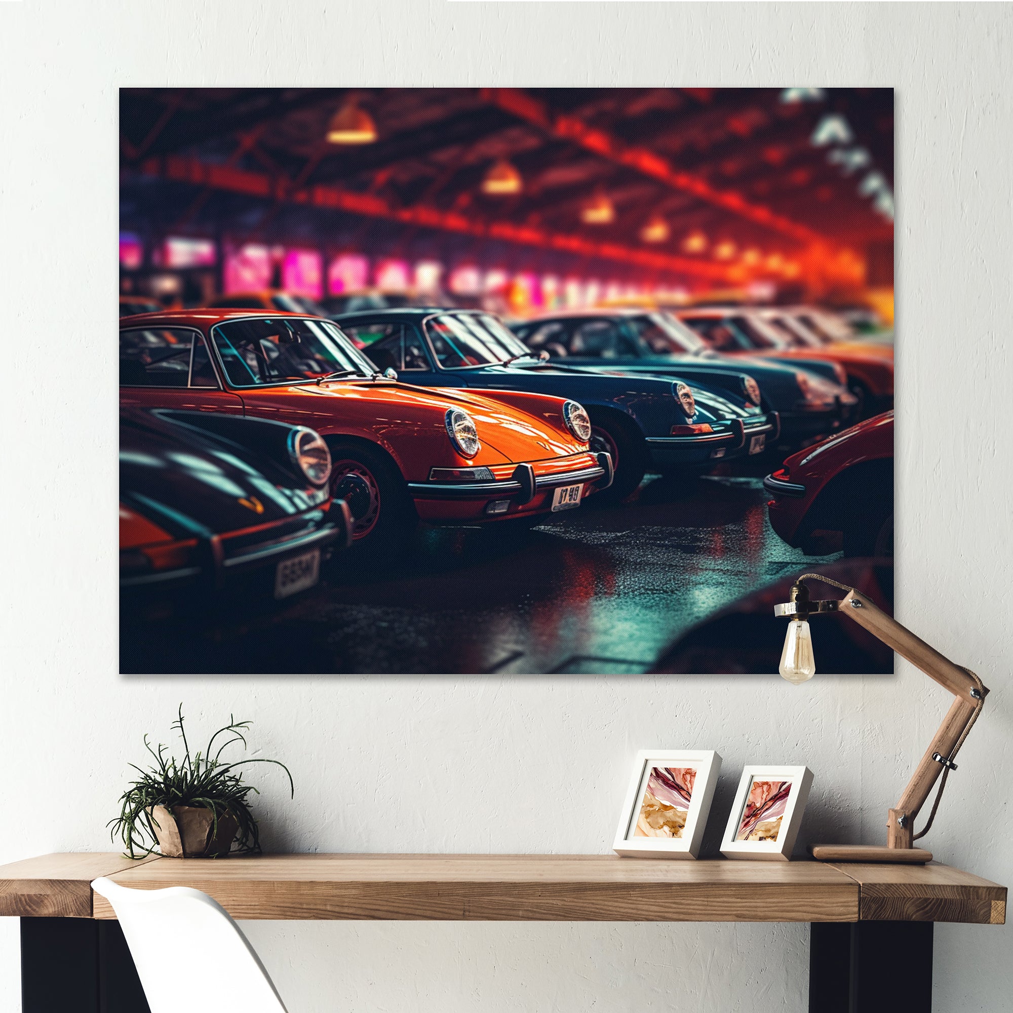 Classic German Car Harmony - Cars Retro Canvas Wall Art