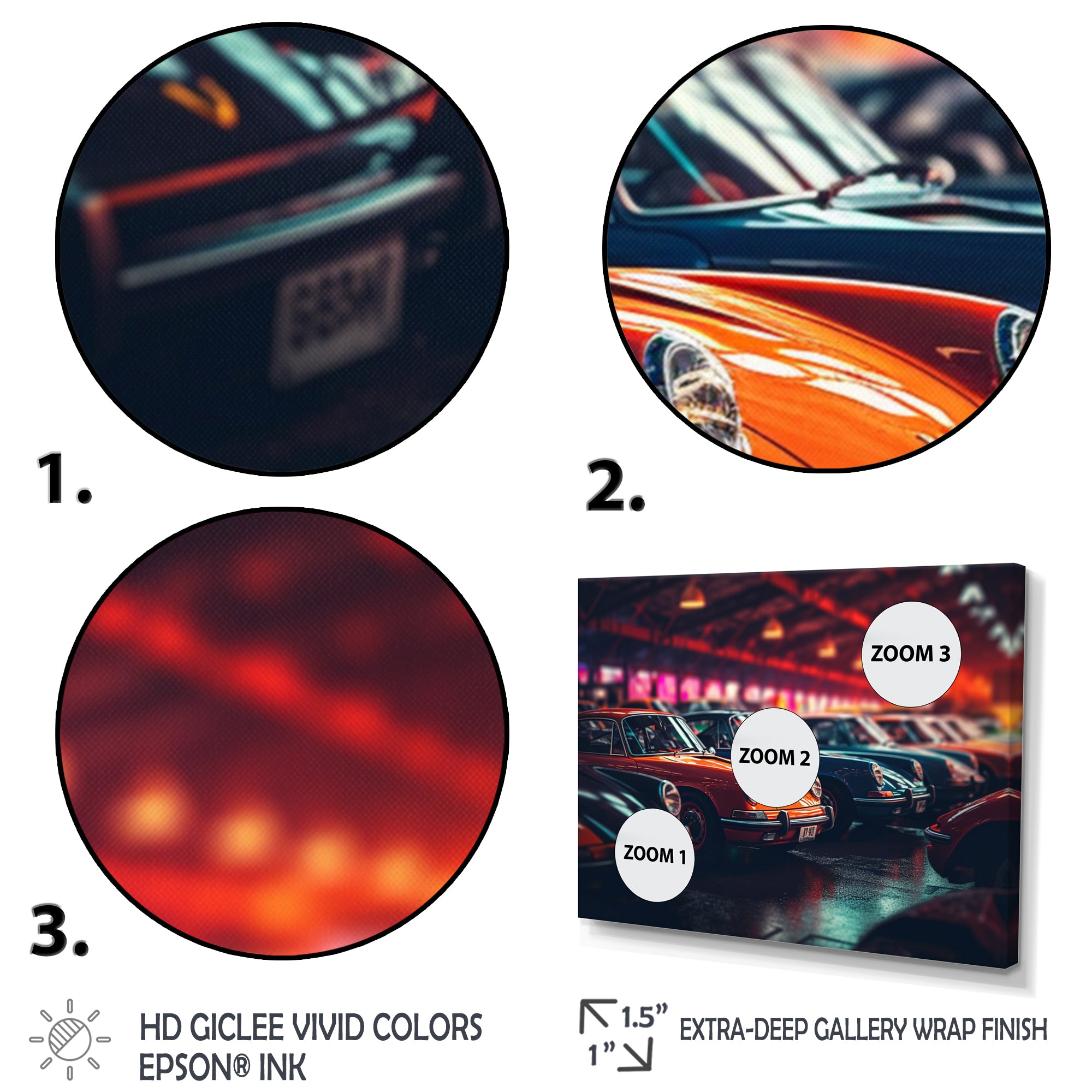 Classic German Car Harmony - Cars Retro Canvas Wall Art