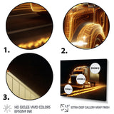 Yellow Neon Semi Truck - Neon Car Canvas Wall Art