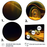 Yellow Neon Classic Car - Neon Car Canvas Wall Art