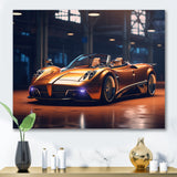 Neon Italian Exotic Car - Neon Car Canvas Wall Art