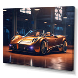 Neon Italian Exotic Car - Neon Car Canvas Wall Art