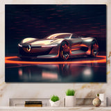 Neon French Exotic Car I - Neon Car Canvas Wall Art