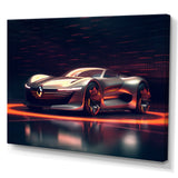 Neon French Exotic Car I - Neon Car Canvas Wall Art
