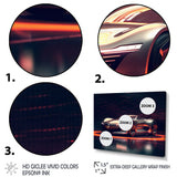 Neon French Exotic Car I - Neon Car Canvas Wall Art