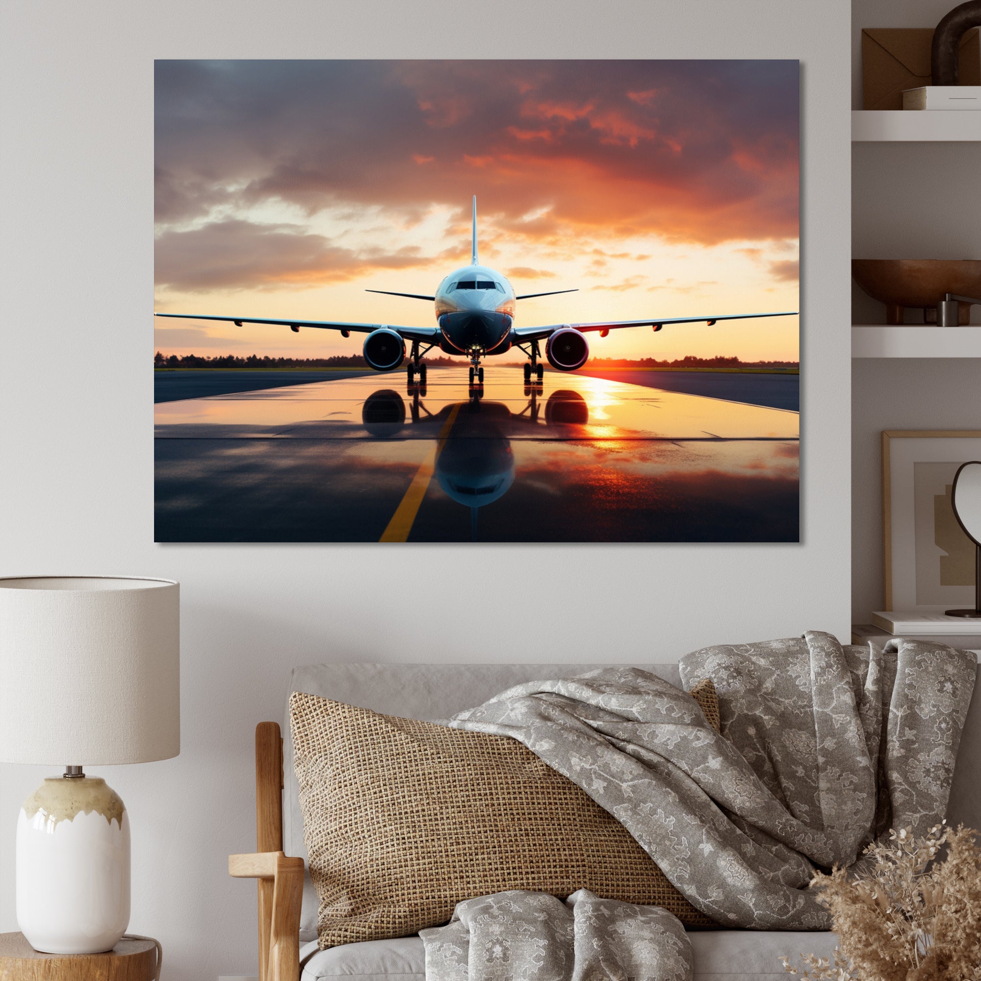 Ready For Take Off Plane Photo - Plane Canvas Wall Art