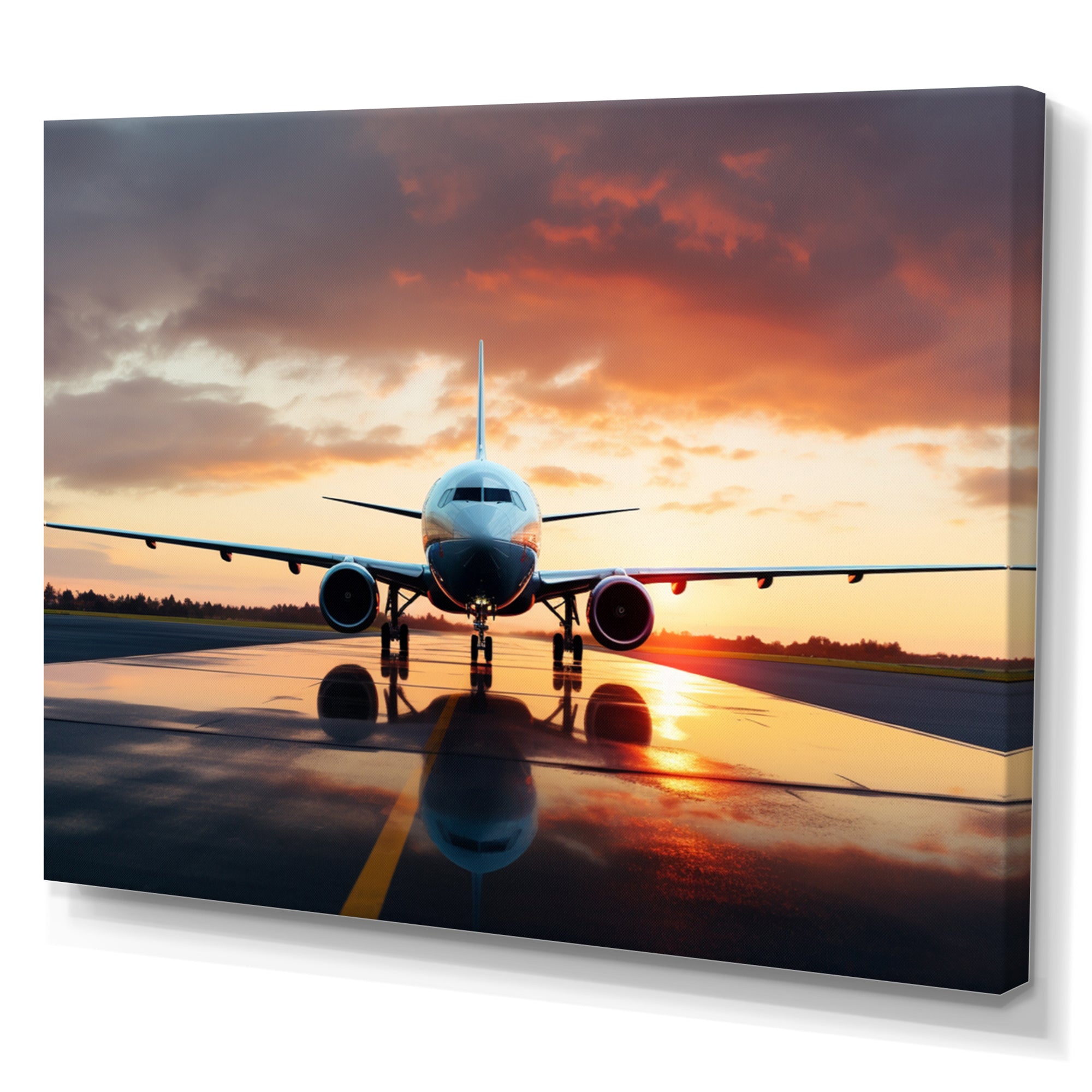 Ready For Take Off Plane Photo - Plane Canvas Wall Art