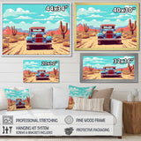 Old American Car In Nevada I - Car Old American Canvas Wall Art