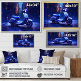 Scooter City Rides I - Scooter Canvas Wall Art