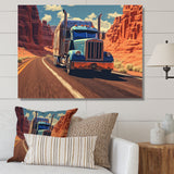 Semi Tractor - Truck Canvas Wall Art