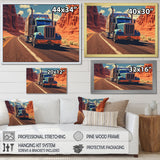 Semi Tractor - Truck Canvas Wall Art