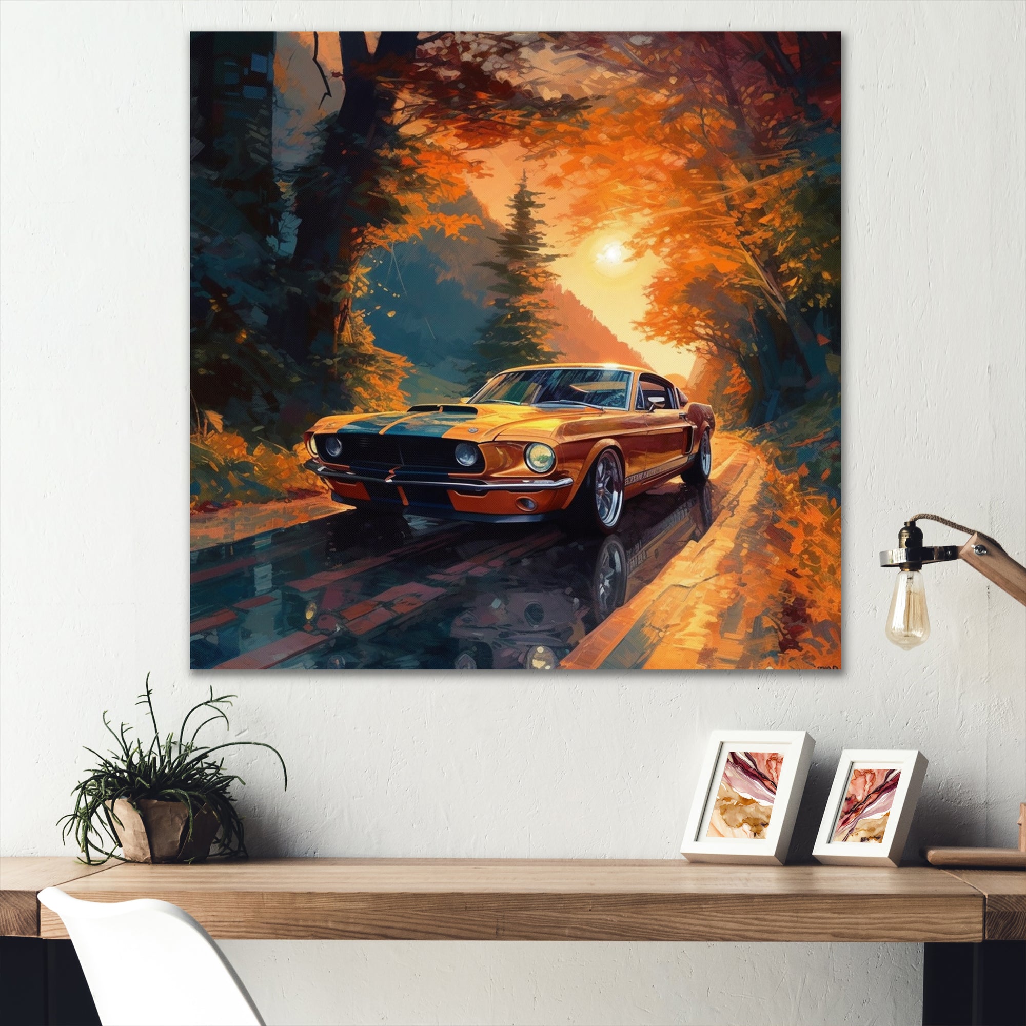 Muscle Car Late Drives I - Car Muscle Car Canvas Wall Art