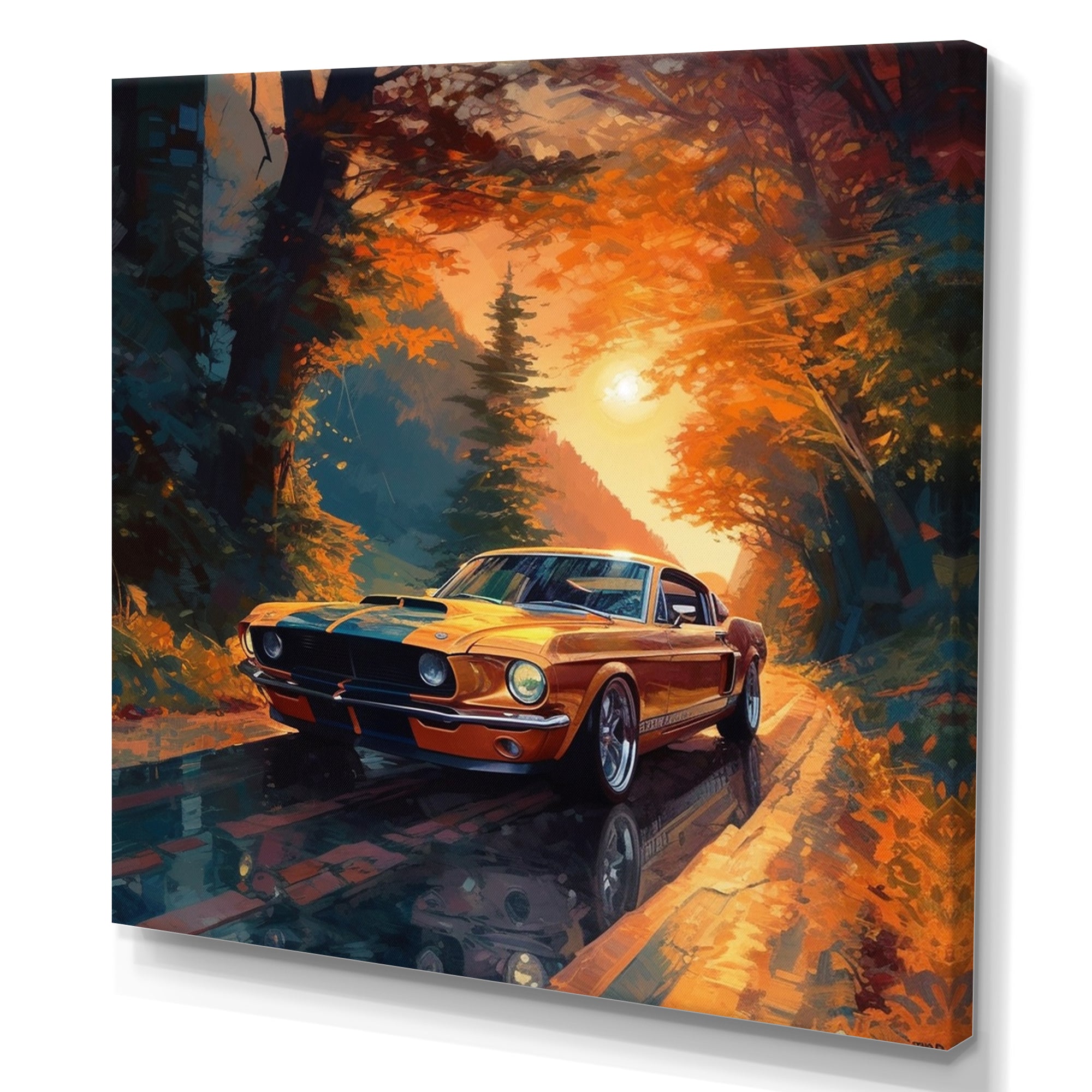 Muscle Car Late Drives I - Car Muscle Car Canvas Wall Art