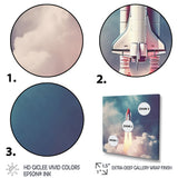 Space Ship Taking Off I - Space Shuttle Canvas Wall Art