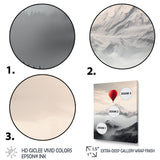 Hot Air Ballon In The Mountains I - Hot Air Balloon Canvas Wall Art