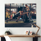 Couple Training - Aerobic & Bodybuilding Canvas Wall Art