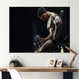 Bodybuilder Fitness Workout - Aerobic & Bodybuilding Canvas Wall Art