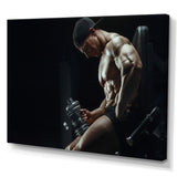 Bodybuilder Fitness Workout - Aerobic & Bodybuilding Canvas Wall Art