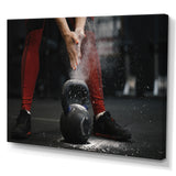 Athlete Bodybuilding Cloud Of Dust - Aerobic & Bodybuilding Canvas Wall Art