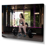 Woman Bodybuilding Workout - Aerobic & Bodybuilding Canvas Wall Art