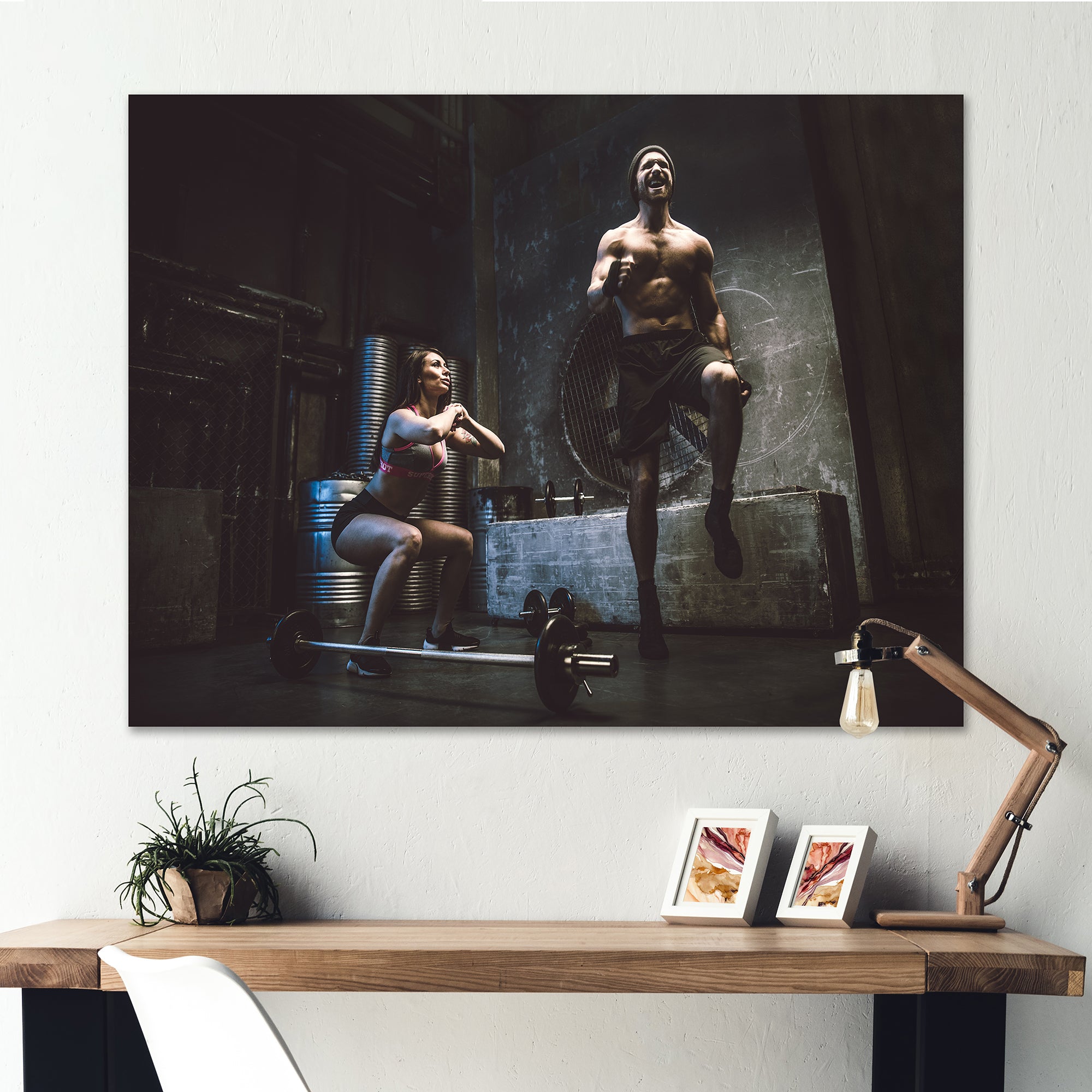 Bodybuilding Workout - Aerobic & Bodybuilding Canvas Wall Art