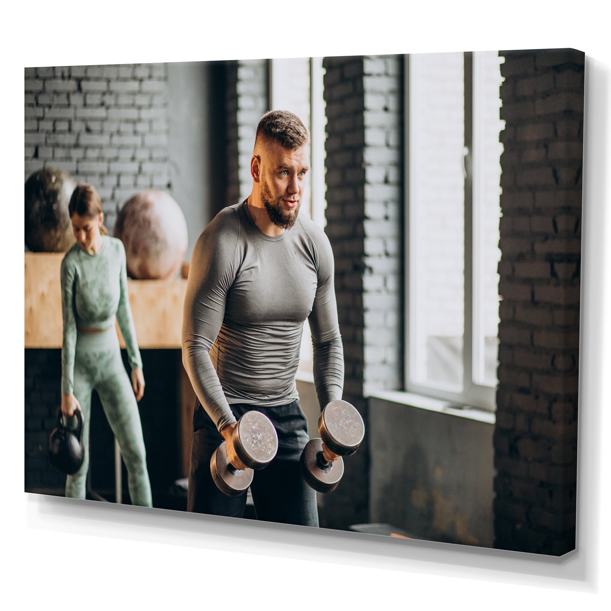 Bodybuilding Workout I - Aerobic & Bodybuilding Canvas Wall Art