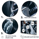 Strong Man Training At Gym - Aerobic & Bodybuilding Canvas Wall Art