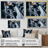 Strong Man Training At Gym - Aerobic & Bodybuilding Canvas Wall Art