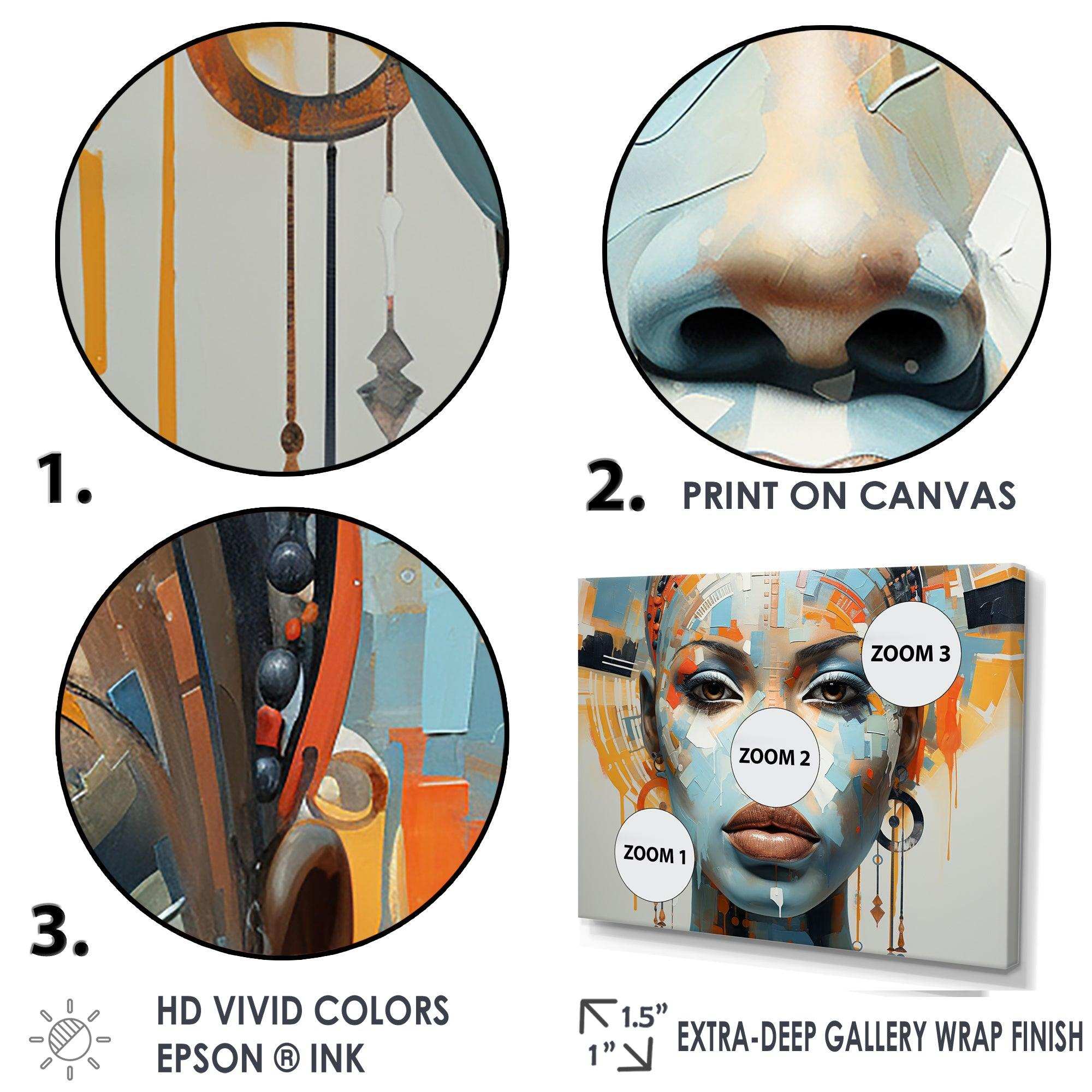 Queen Of Africa Woman Portrait - People Canvas Wall Art