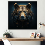 A Baroque Featuring A Bear With Gold - Bear Canvas Wall Art