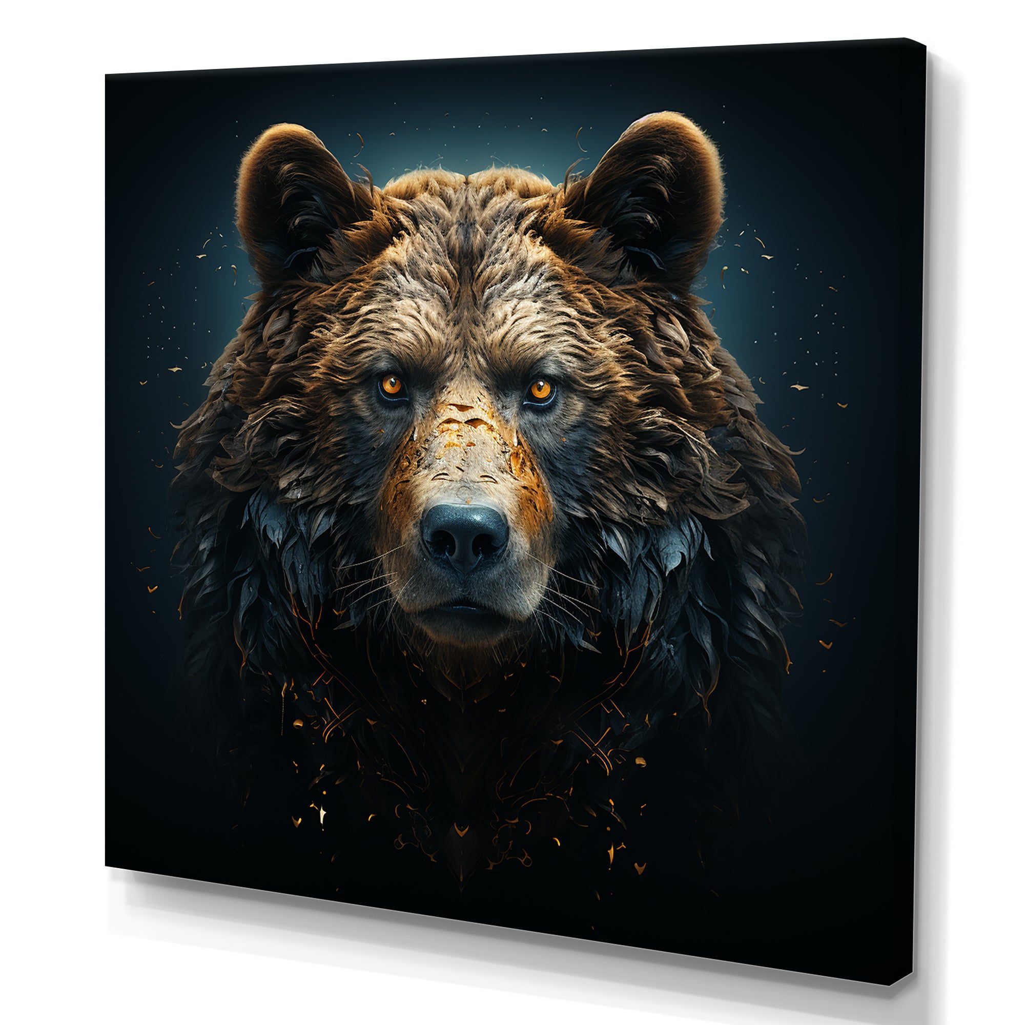 A Baroque Featuring A Bear With Gold - Bear Canvas Wall Art