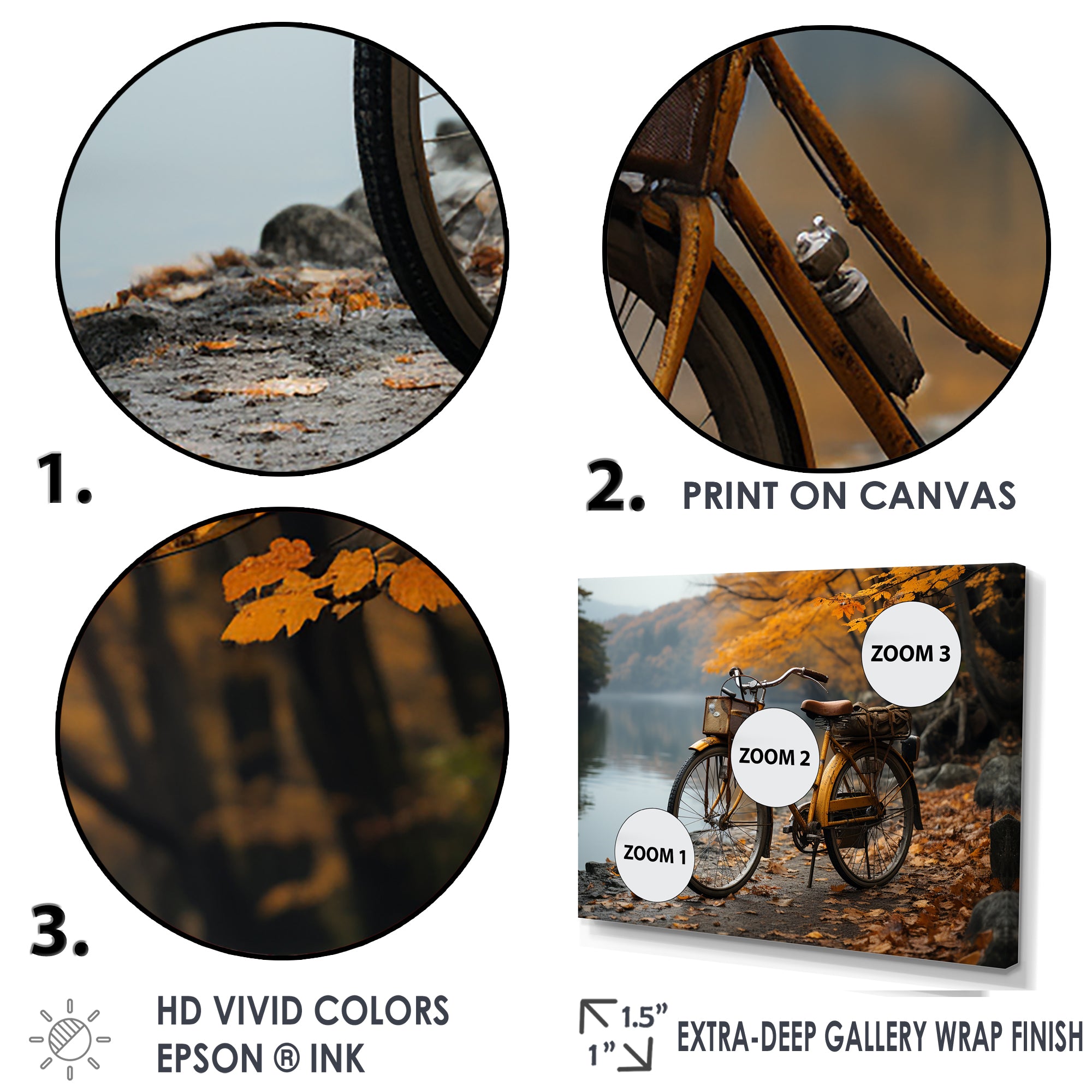 Amber Adventure Bicycle - Bicycle Canvas Wall Art