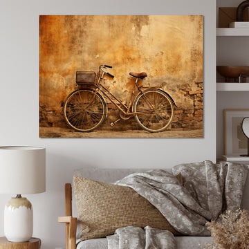 Caramel Commute Bicycle - Bicycle Canvas Wall Art