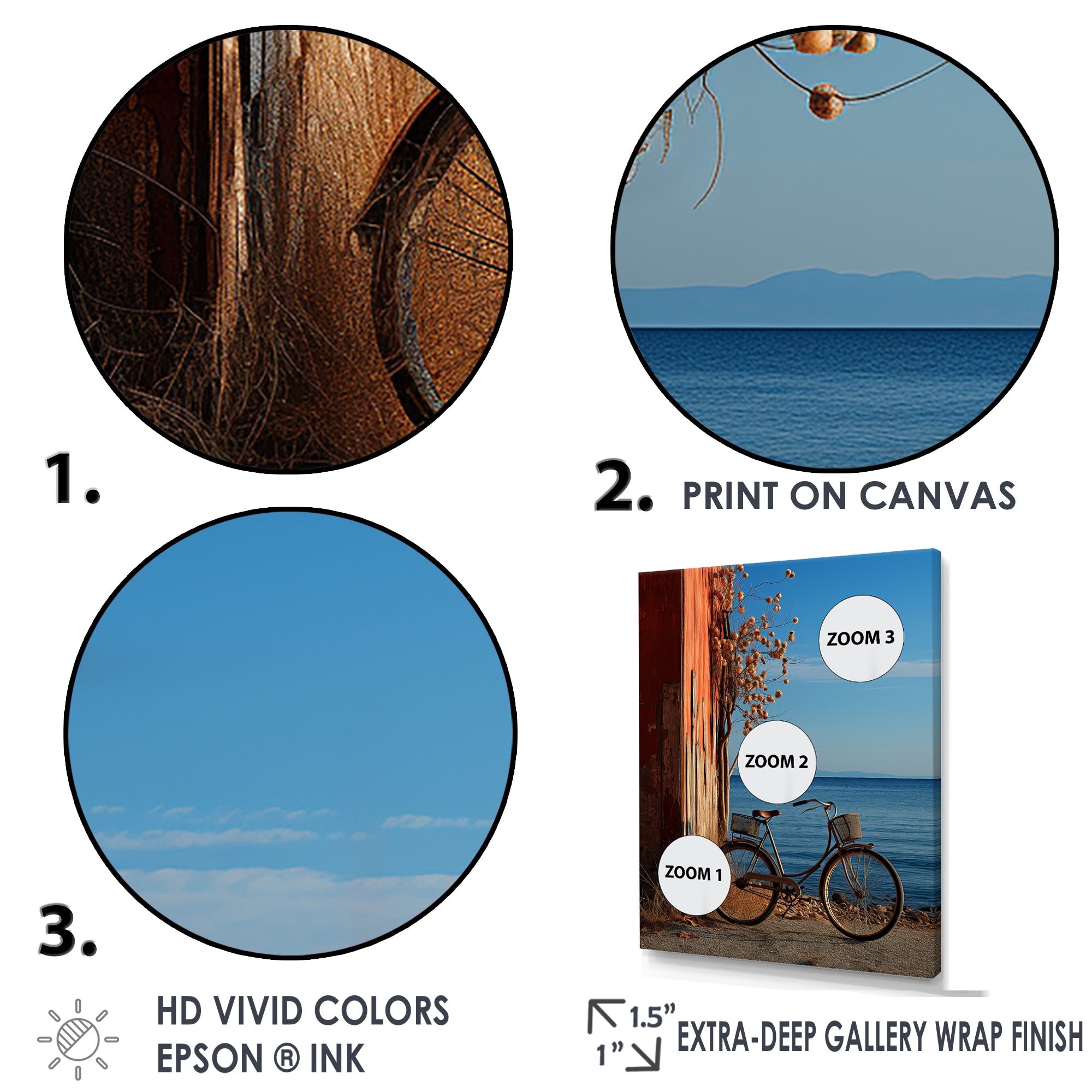 Cobalt Cruiser Bicycle - Bicycle Canvas Wall Art