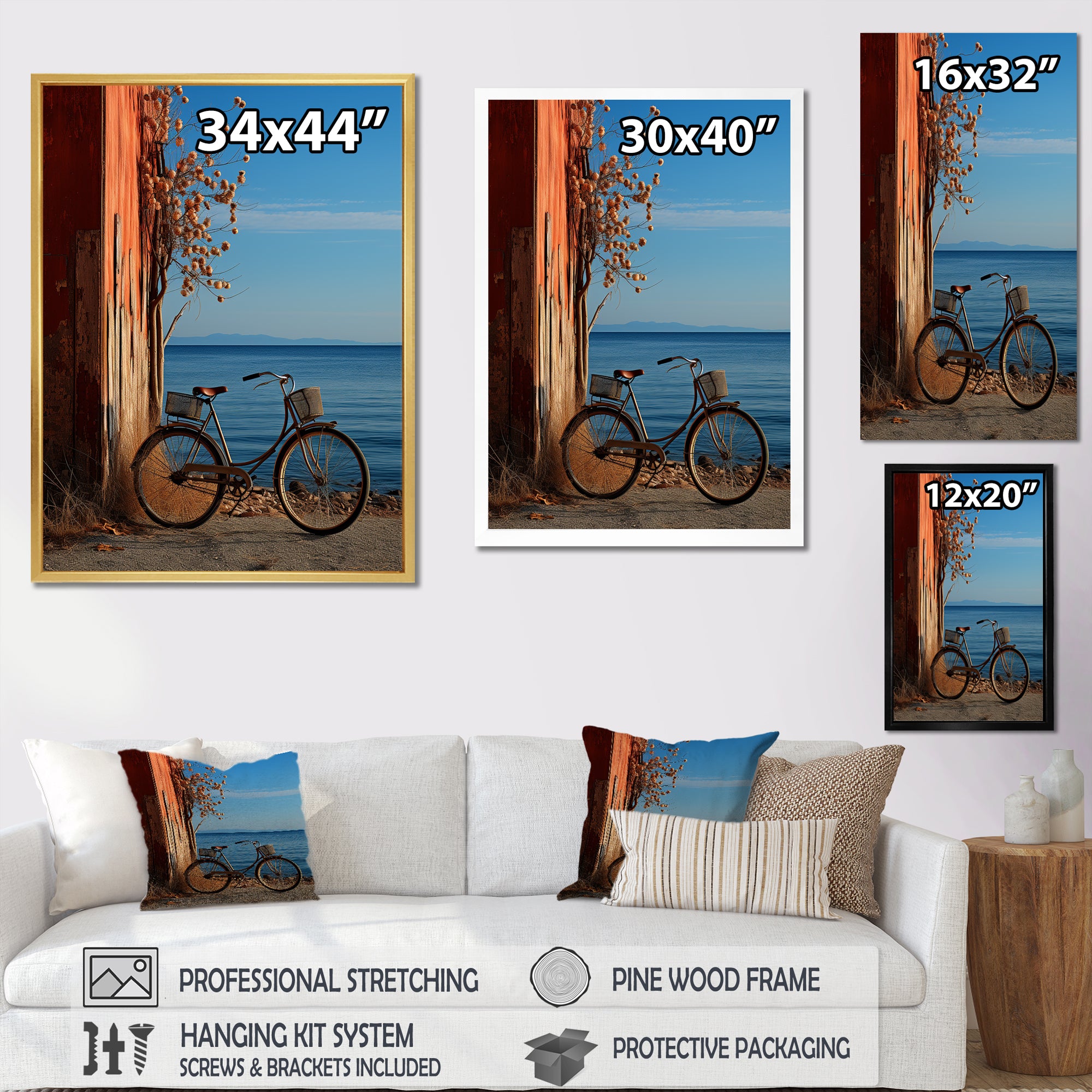 Cobalt Cruiser Bicycle - Bicycle Canvas Wall Art