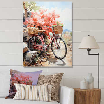 Coral Cruise Bicycle - Bicycle Canvas Wall Art