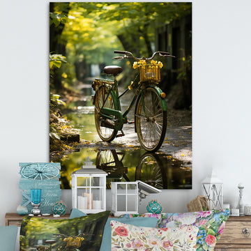 Emerald Excursion Bicycle - Bicycle Canvas Wall Art
