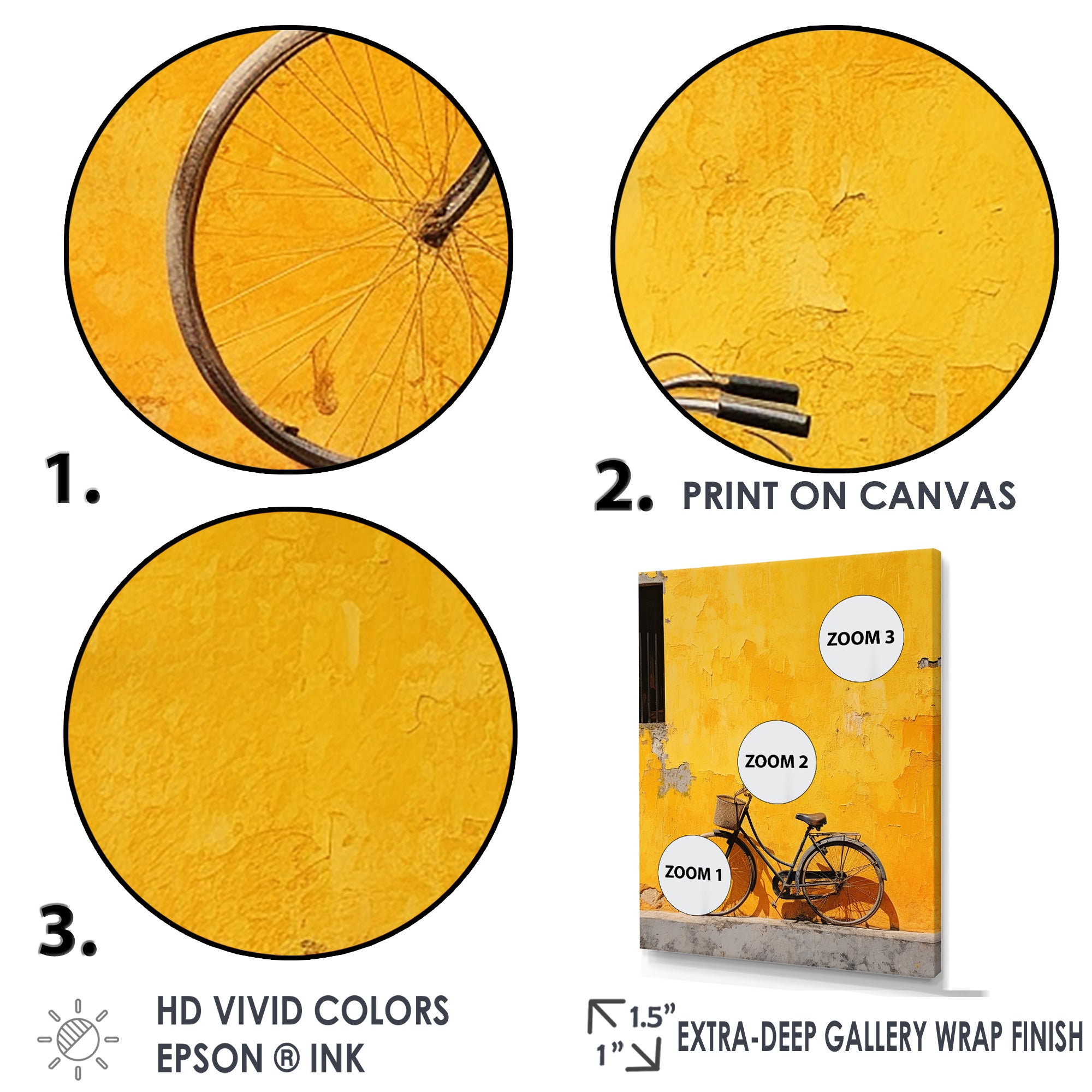 Lemon Leisure Bicycle - Bicycle Canvas Wall Art