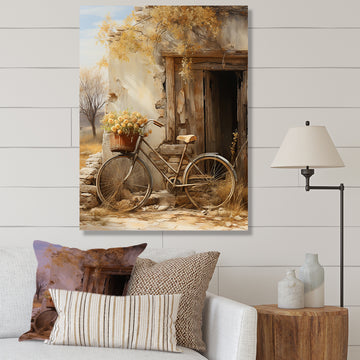 Olive Outing Vintage Bicycle - Bicycle Canvas Wall Art
