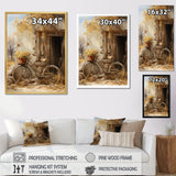 Olive Outing Vintage Bicycle - Bicycle Canvas Wall Art