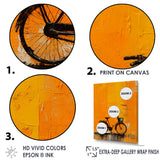 Bicycle Orange Odyssey - Bicycle Canvas Wall Art