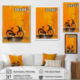 Bicycle Orange Odyssey - Bicycle Canvas Wall Art