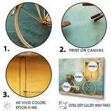 Teal Tour - Bicycle Canvas Wall Art