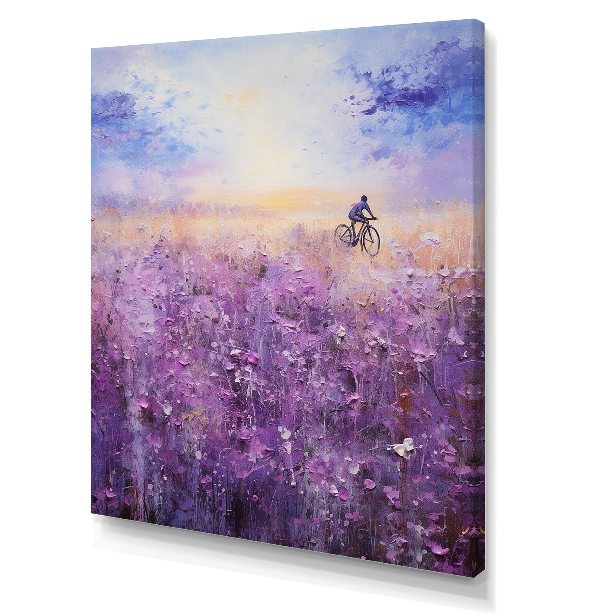 Violet Voyage - Bicycle Canvas Wall Art