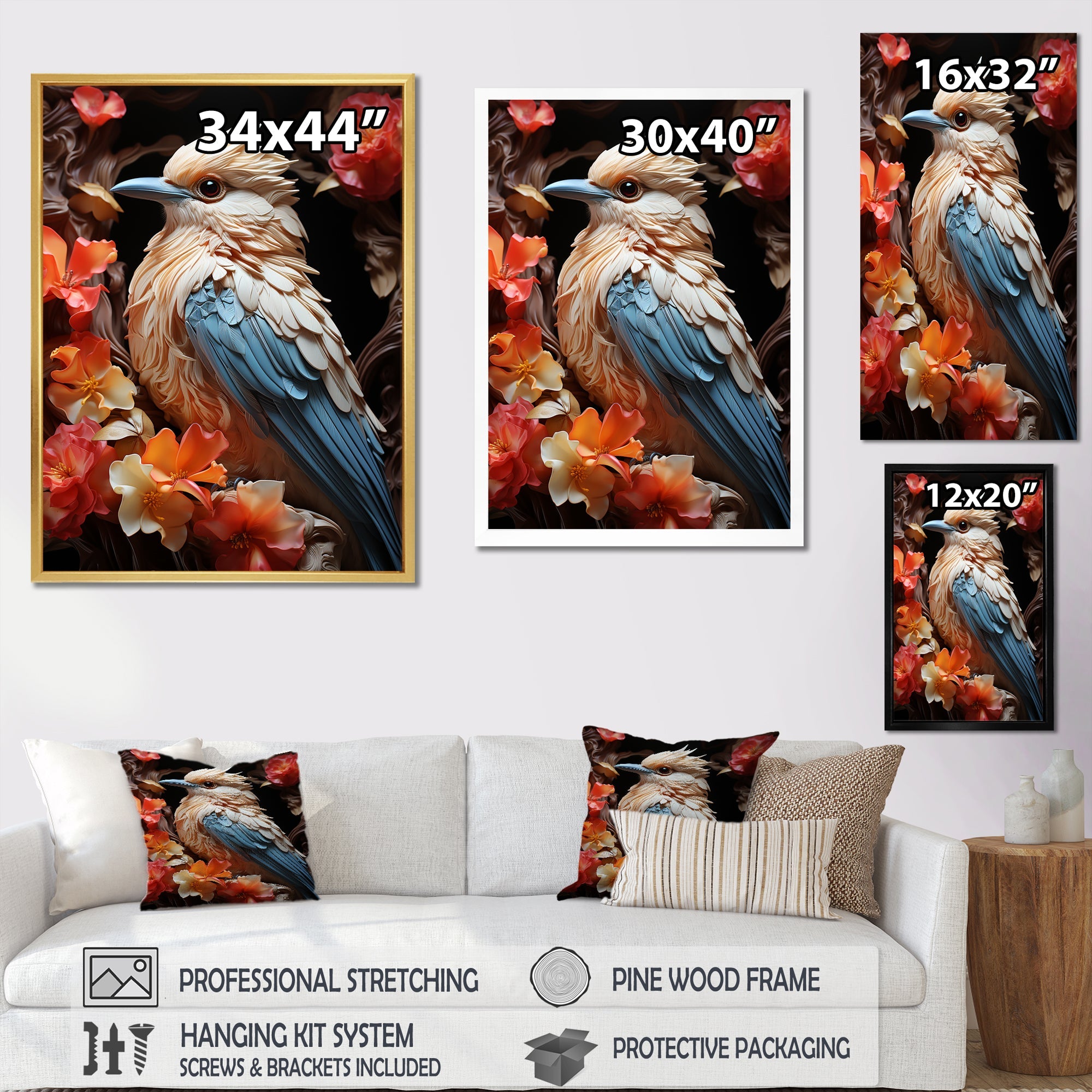 A Pastel Palette Evokes A Feathery Symphony - Bird Wall Art Prints